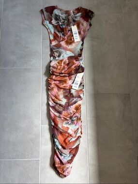 Fuzzi Floral Ruched 2-piece Dress
